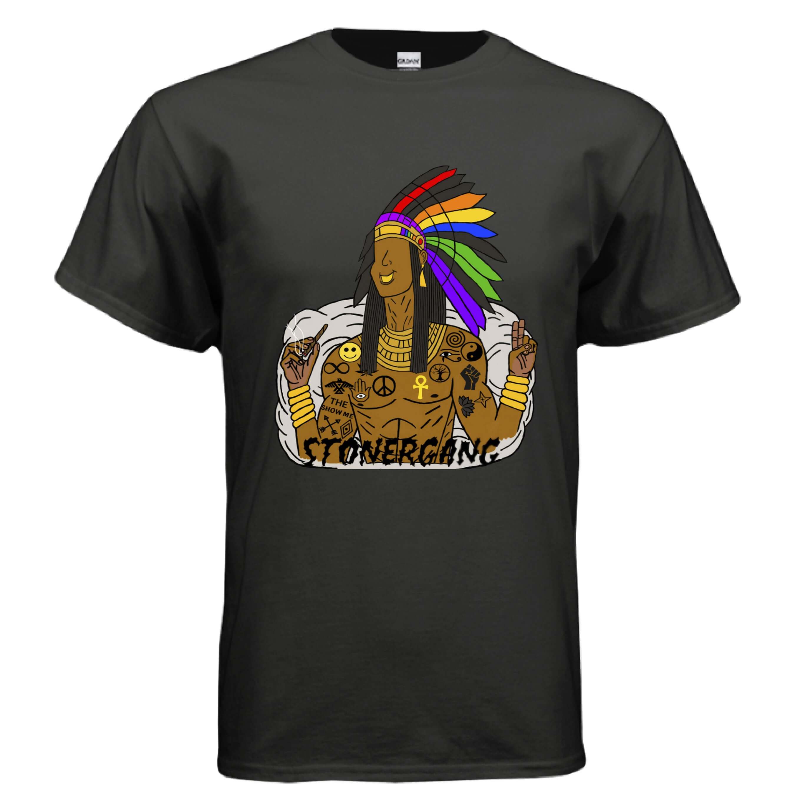 STONERKEY STONERGANG Mascot tee featuring a colorful graphic design on eco-friendly fabric.