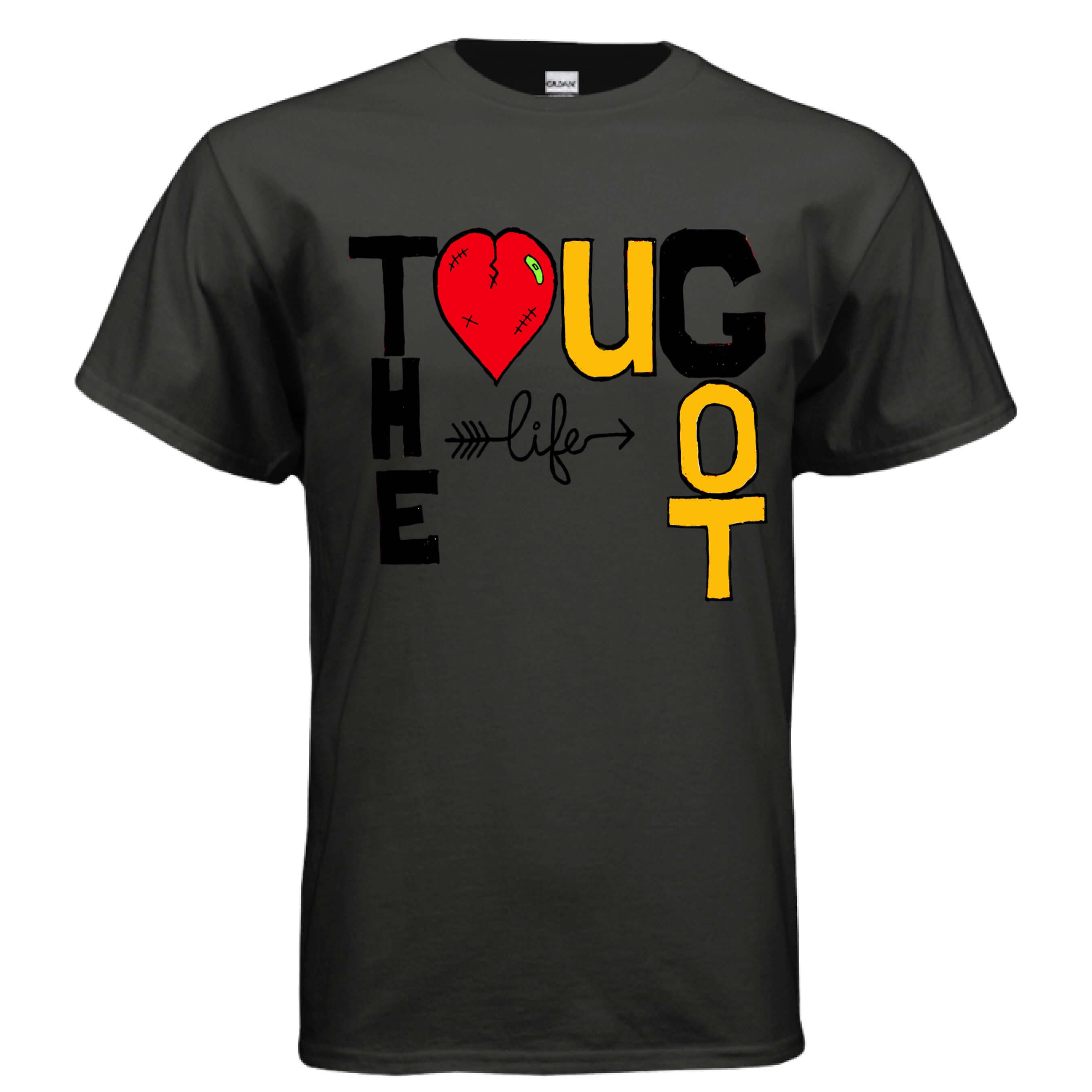 STONERKEY THUG LIFE graphic t-shirt in dark color featuring bold lettering and heart design.