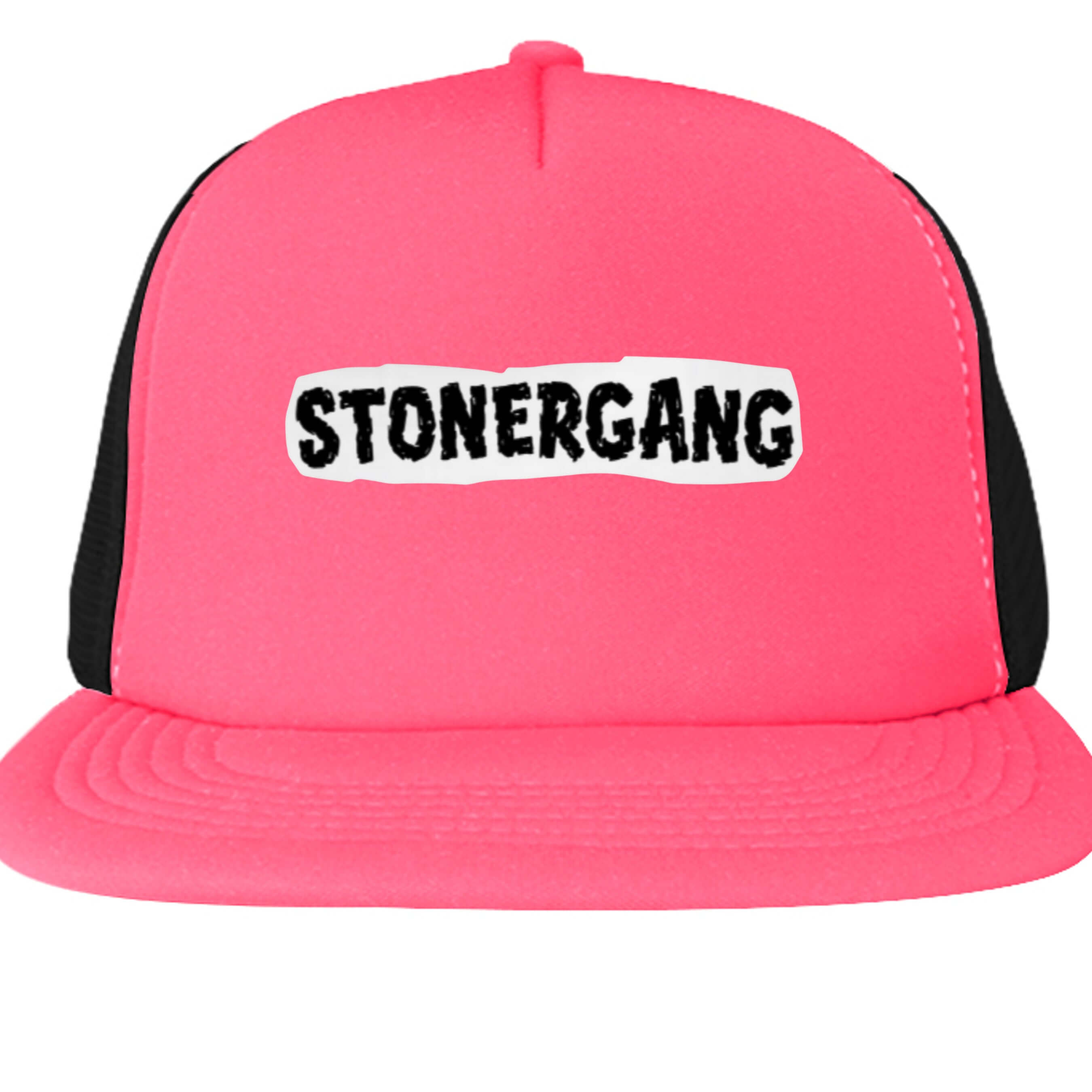 STONERGANG HATS in bright pink with black detailing, perfect for expressing your laid-back style.