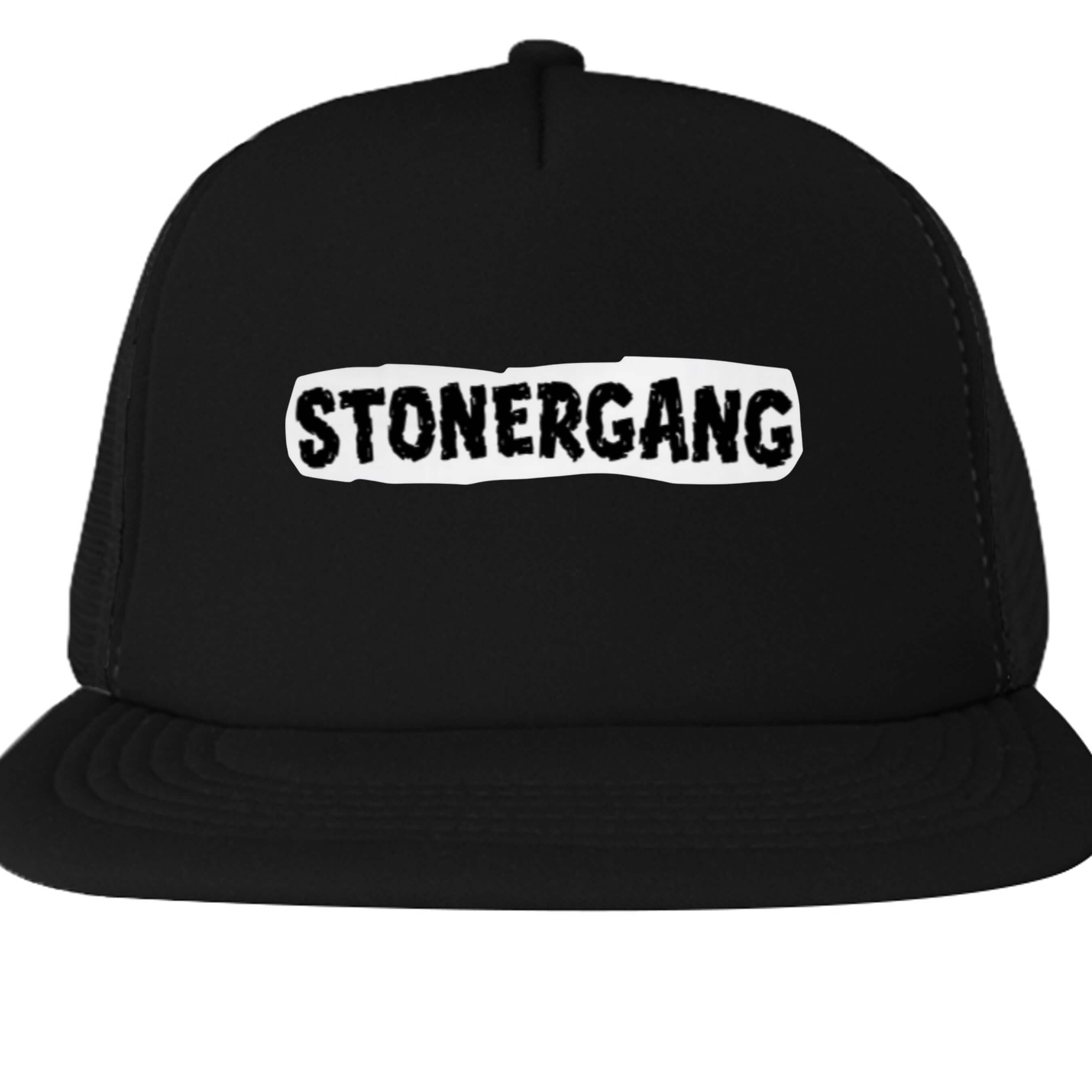 STONERGANG HATS black snapback hat featuring the STONERGANG logo for a stylish, comfortable look.
